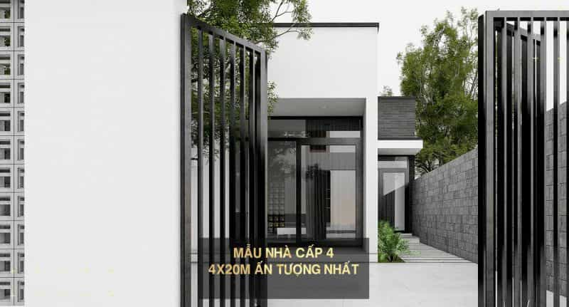 Tư vấn thiết kế những mẫu nhà cấp 4 đẹp 4x20m hiện đại, ấn tượng nhất